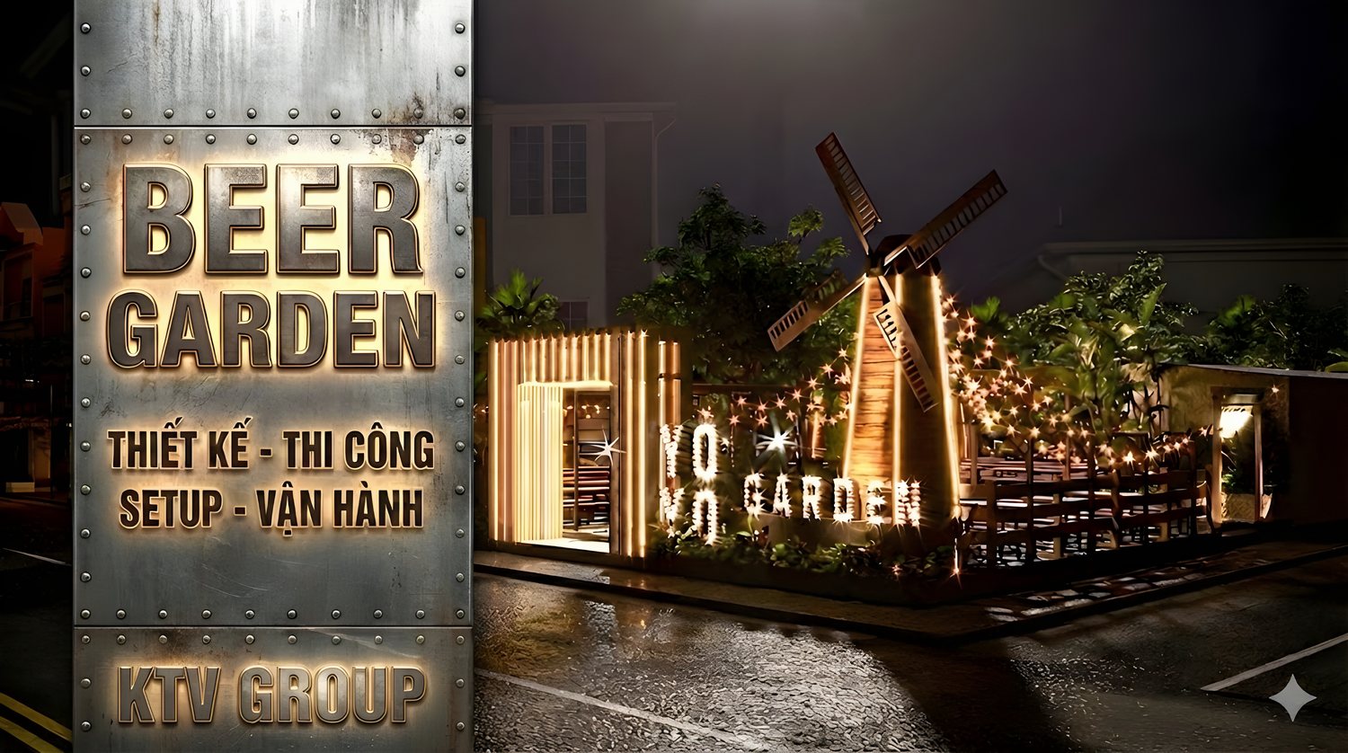 Thiết kế - Thi công - Set up - Vận hành Beer Garden- KTV GROUP