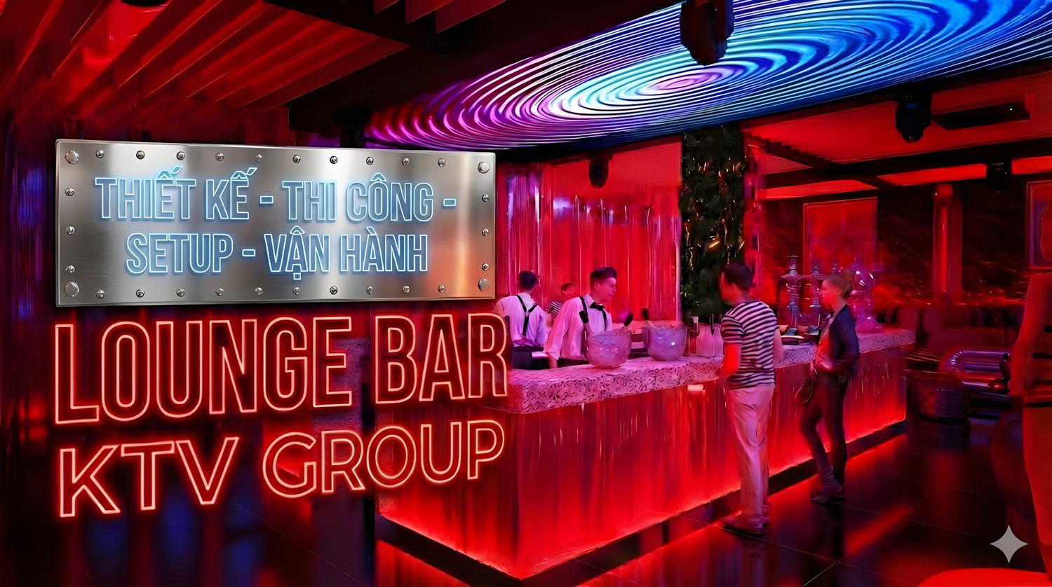 Thiết kế - Thi công - Set up - Vận hành Lounge Bar - KTV GROUP