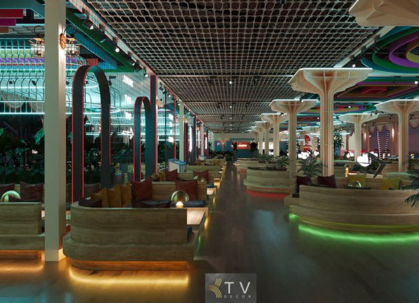 Toàn cảnh không gian nội thất trung tâm Lounge Bar SAMBA LOUNGE