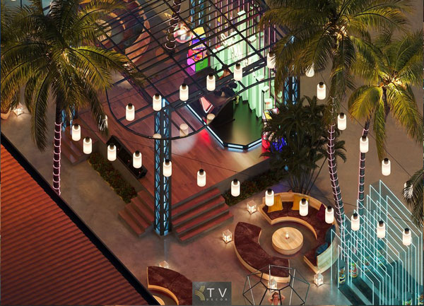 KTV Decor thiết kế sân khấu ngoài trời tại SAMBA LOUNGE