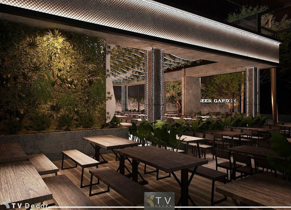 Khu vực ngoài trời YOYO Beer Garden – Đậm chất chill & xanh mát tự nhiên