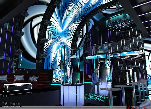 Không gian nội thất New 92 Club – Bùng nổ thị giác với hiệu ứng LED đa chiều