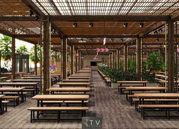 Thiết Kế Không Gian Trung Tâm Nhà Hàng YOYO Beer Food Garden – Mở Rộng & Tối Ưu Khách Ngồi