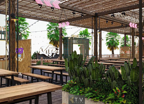 Thiết Kế Khu Giao Thông Chính & Logo Ấn Tượng YOYO Beer Food Garden