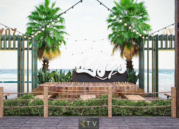 Thiết Kế Sân Khấu Chính YOYO Beer Food Garden – Điểm Nhấn Hướng Biển Đầy Ấn Tượng