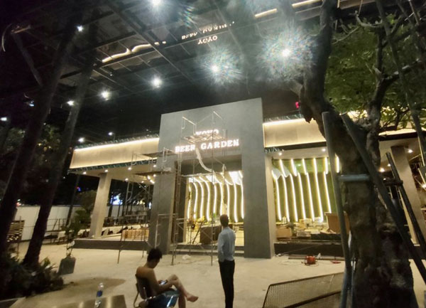 Công trình thực tế Beer Garden phong cách ánh sáng hiện đại – Thiết kế Thi công bởi KTV Decor