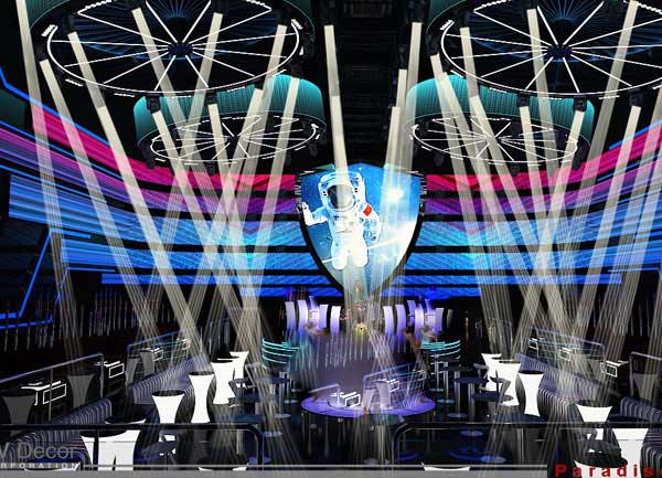 Paradise Club - Dự Án Bar Chủ Đề Vũ Trụ KTV DECOR Thiết Kế Thi Công