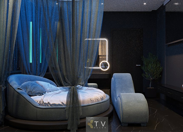 Thiết Kế Khách Sạn Tình Yêu Tông Xanh Sang Trọng KTV DECOR
