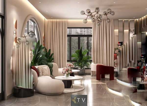 Thiết kế Sảnh chờ khách sạn tình yêu sang trọng