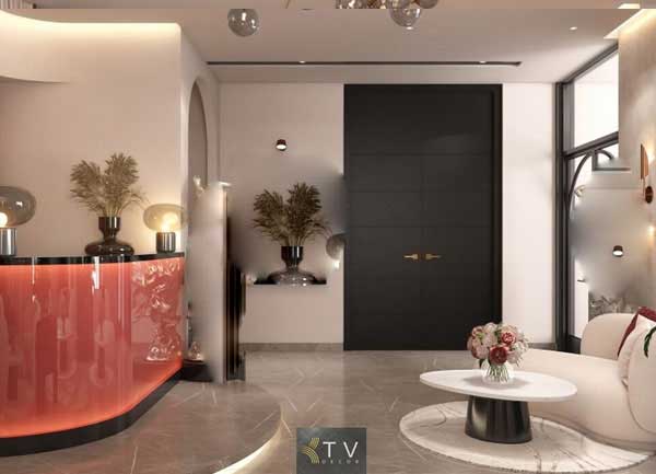 Thiết kế sảnh khách sạn tình yêu đẹp