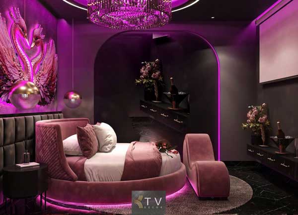 Thiết Kế Thi Công Phòng Khách Sạn Tình Yêu 28–30m²Trọn Gói Giá Tốt 2025