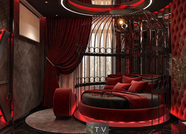 Thiết Kế Phòng Khách Sạn Tình Yêu The Cage