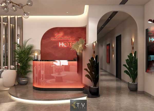 Thiết kế thi công sảnh tiếp tân khách sạn