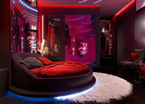 Thiết Kế Thi Công Phòng Khách Sạn Tình Yêu Lãng Mạn Romantic Luxury