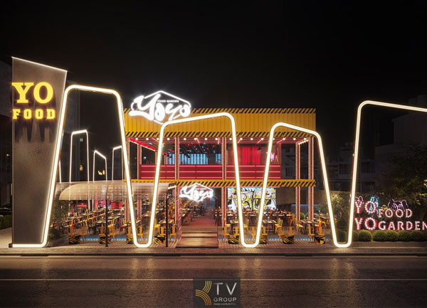 Thiết Kế Thi Công Nhà Hàng Phong Cách Beer Food Garden Hiện Đại Trend
