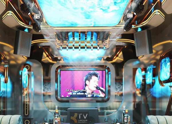 Mẫu Thiết kế phòng Karaoke VIP Phong Cách Galaxy Luxury Giá Tốt