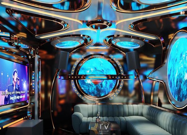 Mẫu thiết kế phòng karaoke VIP phong cách Vũ Trụ Galaxy Space