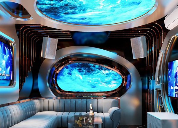 Thiết Kế Thi Công Karaoke VIP Concept Galaxy Luxury LED 5D Tại Bình Phước