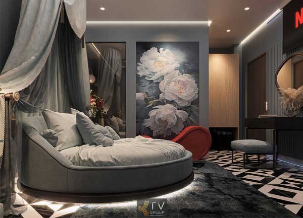 Thiết kế phòng khách sạn phong cách nghệ thuật hiện đại tại Tây Ninh