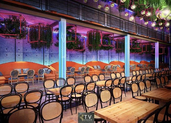Thiết kế Garden Beer Club này mang đậm phong cách Nightlife