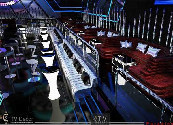 Thiết Kế Nội Thất Bar Club Paradise Không Gian Ánh Sáng Hiện Đại