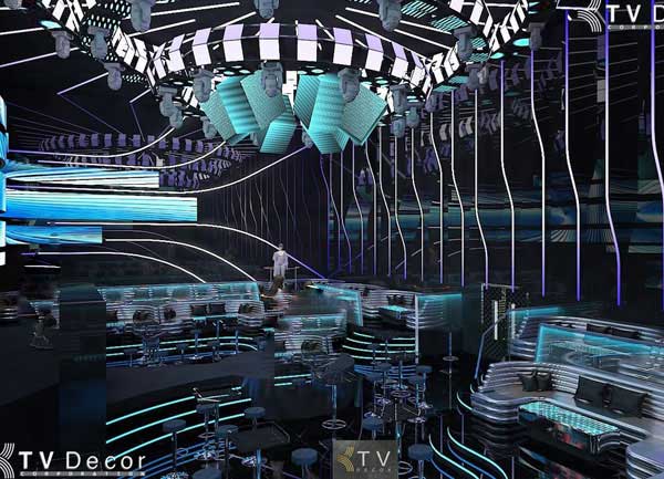 Không Gian Bar Hiện Đại, Công Nghệ LED Đỉnh Cao – Thiết Kế Bởi KTV DECOR