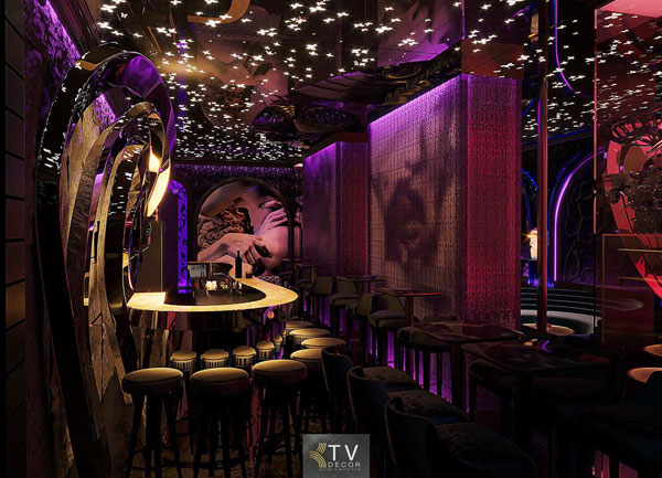 Moth Lounge – mẫu thiết kế mini lounge với quầy bar hiện đại