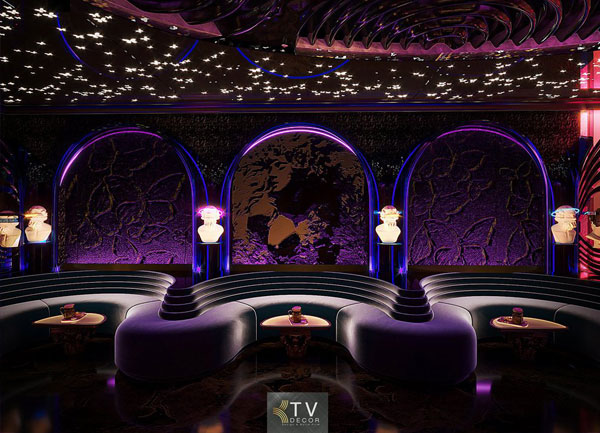 Không gian chính của Moth Lounge được KTV DECOR thiết kế thi công