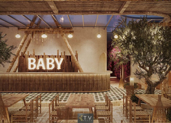 Thiết Kế Quầy Bar Nhà Hàng Beer Food Garden Ấn Tượng