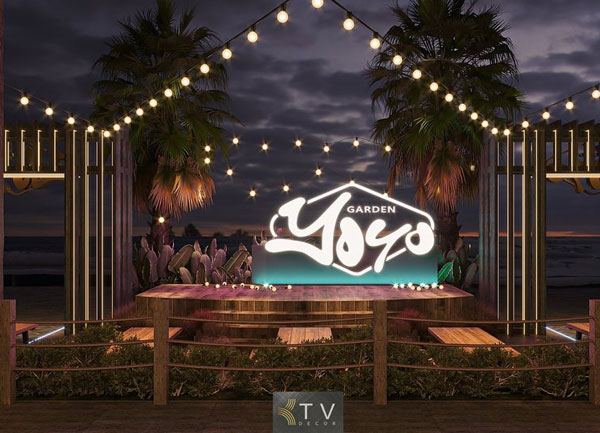 Thiết Kế Sân Khấu Trung Tâm YOYO Beach Beer Garden – Điểm Nhấn Đêm Biển Cực Chill