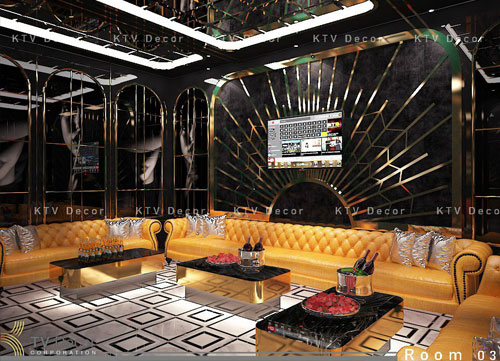 Mẫu phòng karaoke mới KTV434,báo giá thiết kế thi công karaoke