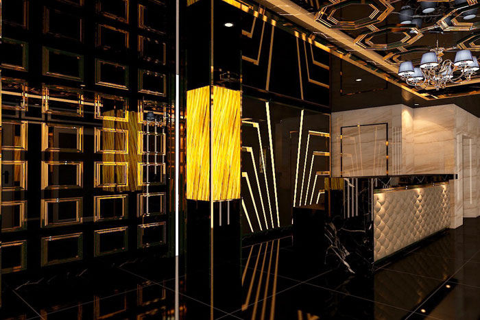 Mẫu thiết kế tiếp tân karaoke sang trọng Luxury