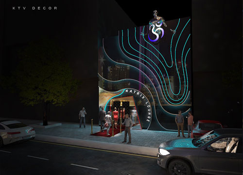 KTV DECOR Thiết kế Lounge ở Sài Gòn,mặt tiền ngoại thất Lounge
