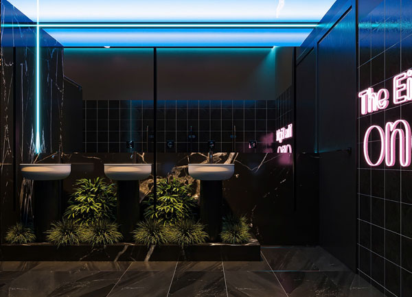 Thiết kế nội thất phòng vệ sinh NightLife phong cách hiện đại
