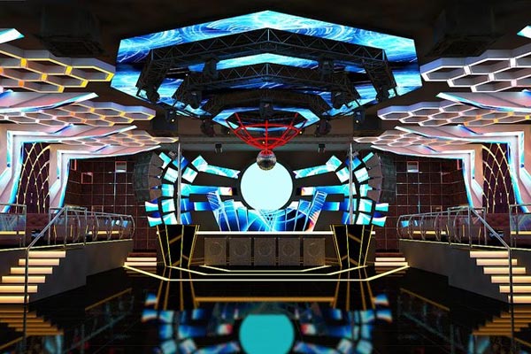 Thiết kế thi công bar club - Ảnh thiết kế 3D MoonStar Club