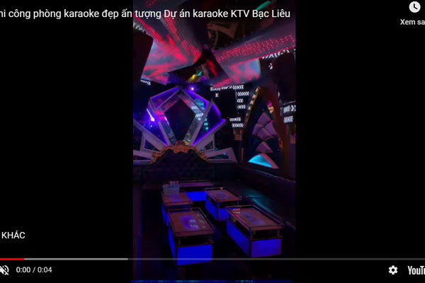 Báo giá thi công trình karaoke KTV141-Phòng karaoke hiện đại