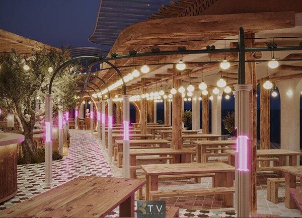 Không Gian Ngoài Trời Ấn Tượng Cho Mô Hình Nhà Hàng Beer Garden Tại Nha Trang