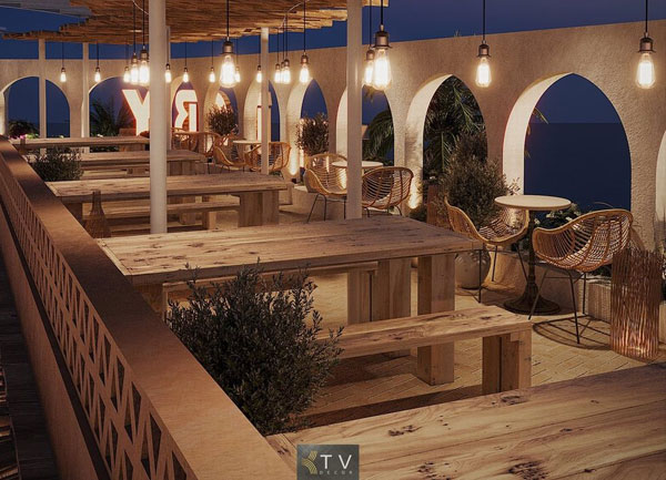 Dự án thiết kế sân thượng nhà hàng Beer Food Garden do KTV Decor