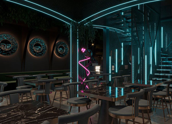 Không gian bên trong Baby Chill Lounge – thiết kế bàn ghế cao cấp