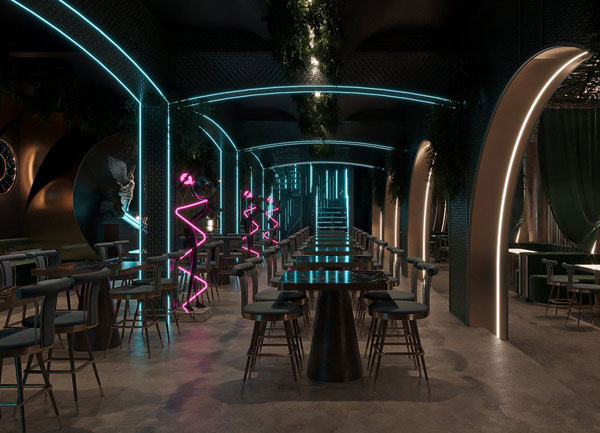 Thiết Kế Không Gian Beer Garden & DJ Lounge Kết Hợp Ánh Sáng Nghệ Thuật
