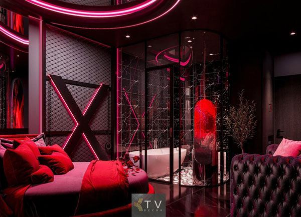 Thiết Kế Phòng Khách Sạn Tình Yêu Gợi Cảm Đẳng Cấp Hiện Đại