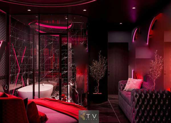 Thiết kế phòng khách sạn tình yêu và yếu tố lưu ý thiết kế