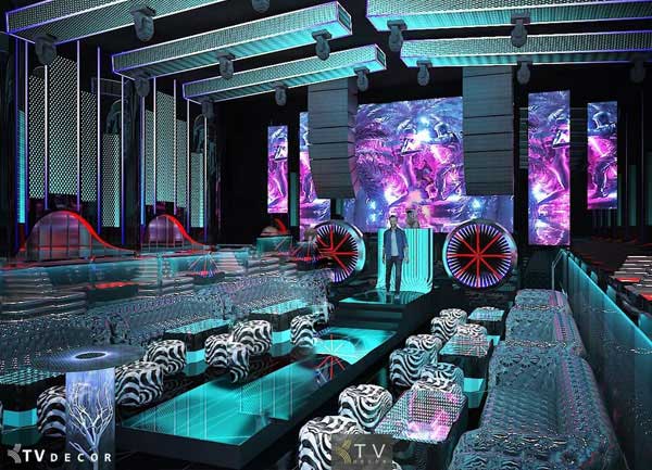Không gian biểu diễn lounge hiện đại với thiết kế sân khấu 3d