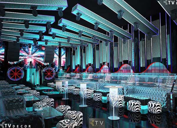 Thiết kế không gian ghế ngồi và sàn diễn Lounge Roxxy