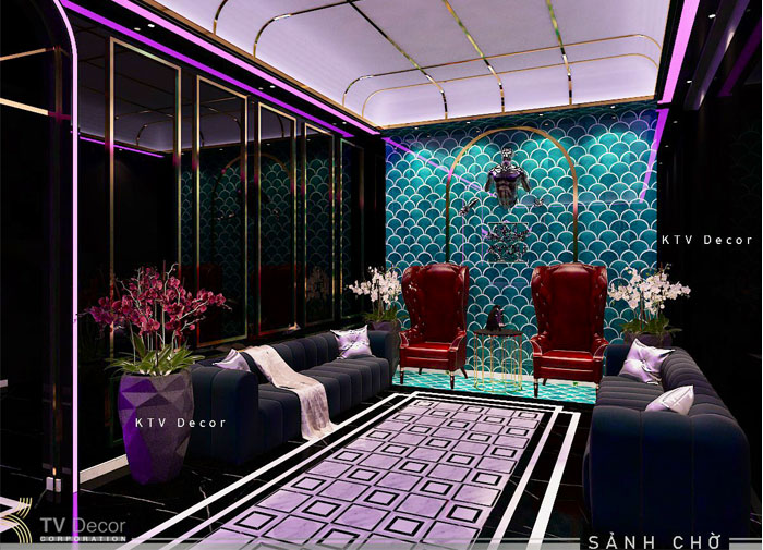 Báo giá thiết kế sảnh karaoke chill trẻ trung phong cách
