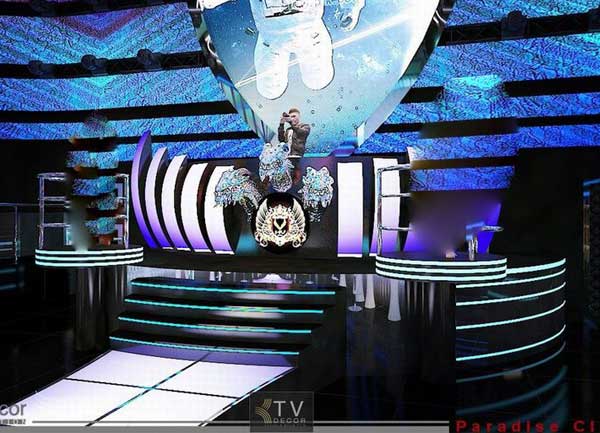 Thiết Kế Sân Khấu Bar Club Nightlife Setup DJ Booth, Âm Thanh Ánh Sáng